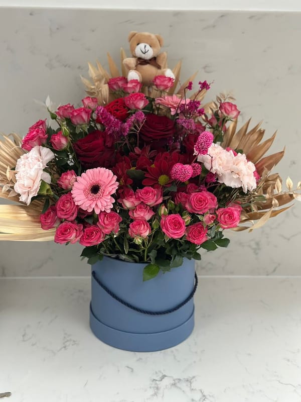 Pink Celebration Teddy Arrangement